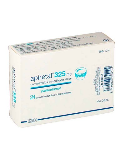 Apiretal 325 mg 24 Comprimidos Bucodispersables Paracetamol