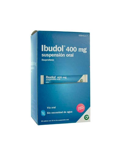 Ibudol 400mg 20 Ibuprofeno en Sobres de Suspensión Oral 10ml