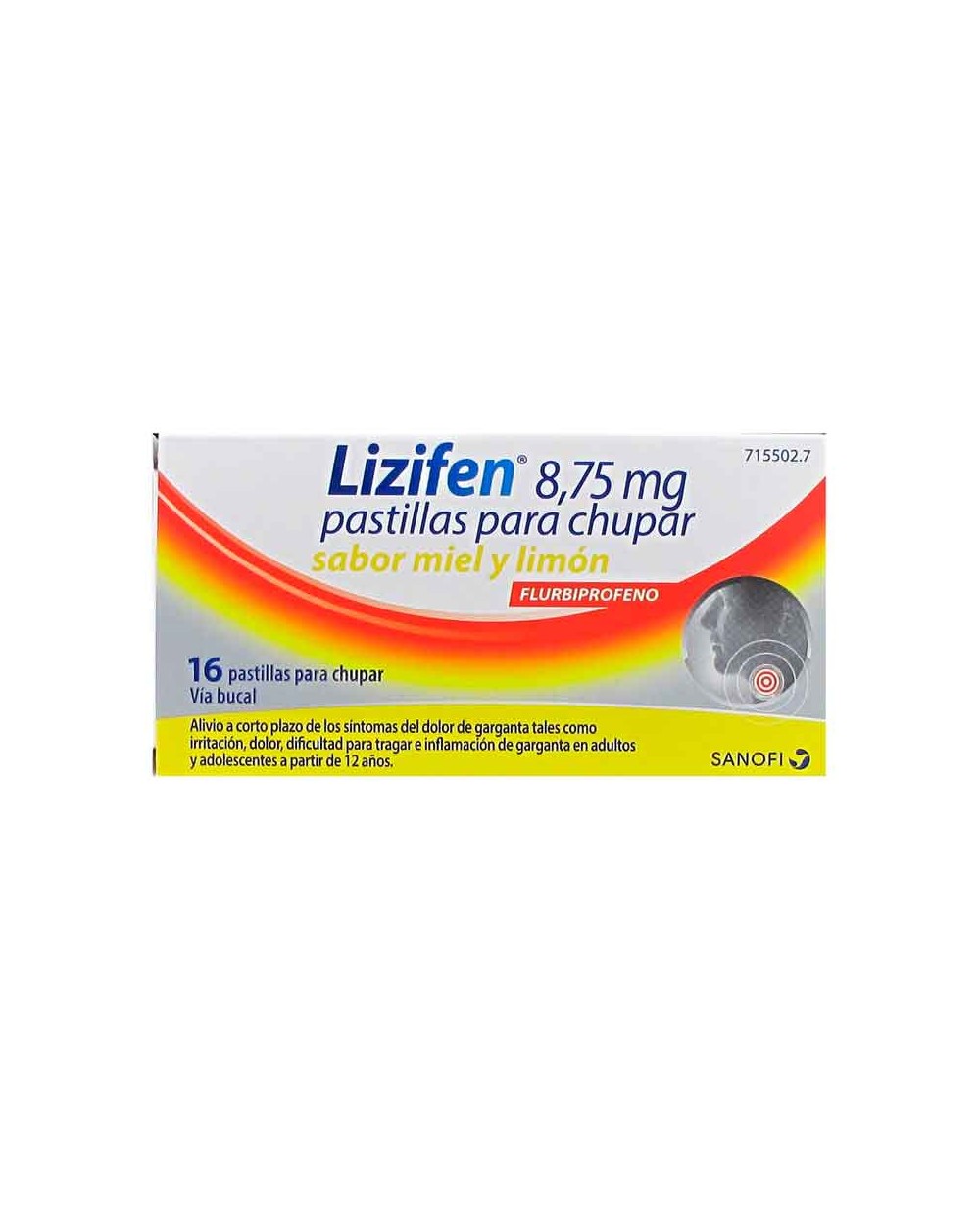 Lizifen 8,75 mg sabor Miel Limon 16 Pastillas