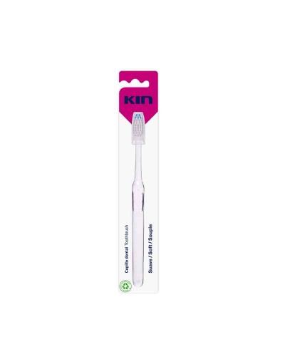 Cepillo dental Kin de flilamentos suaves con cabezal triangular para una limpieza más profunda