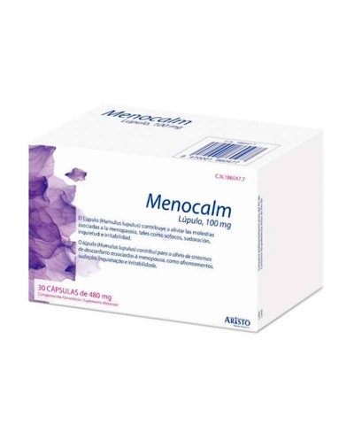 Menocalm Lúpulo de Aristo alivia los síntomas de la menopausia– 100g. 30 cápsulas