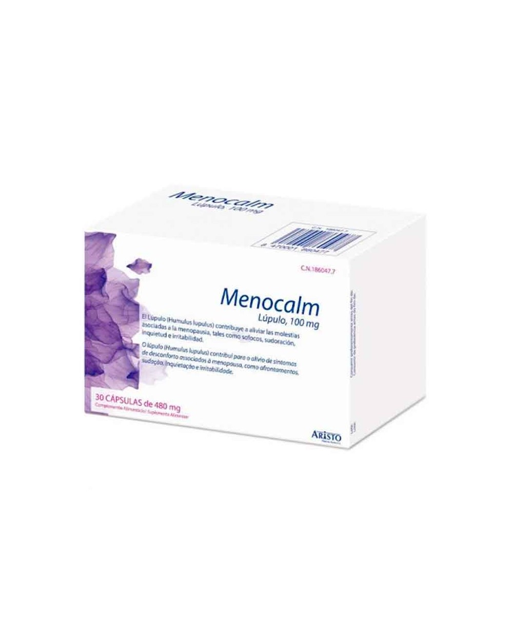 Menocalm Lúpulo de Aristo alivia los síntomas de la menopausia– 100g. 30 cápsulas