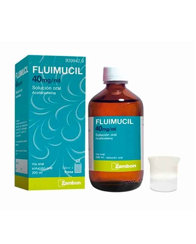 Fluimucil jarabe mucolítico catarros y gripes– 200 ml.
