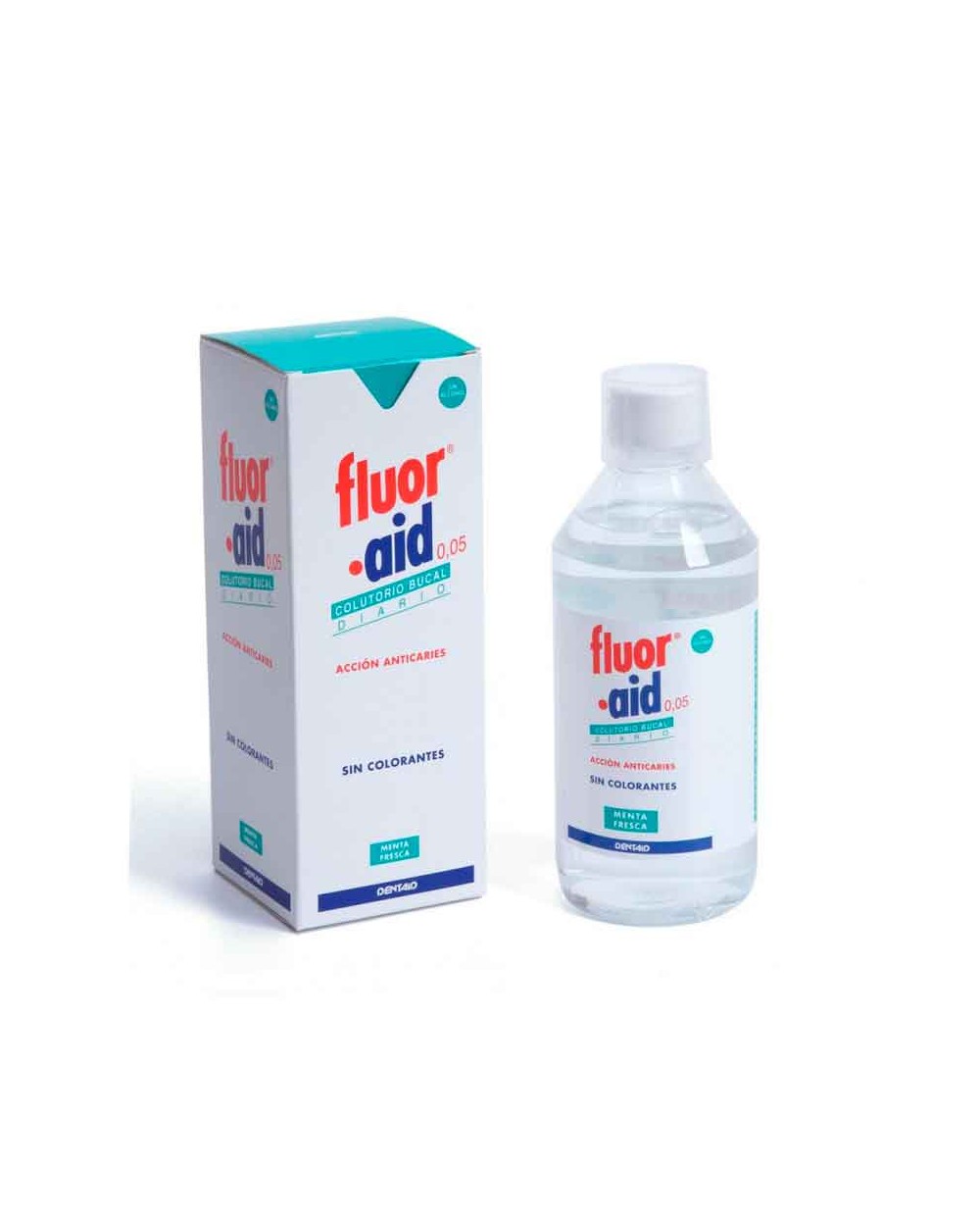 Fluor Aid 0.05 Dentaid colutorio diario anticaries – 500 ml.