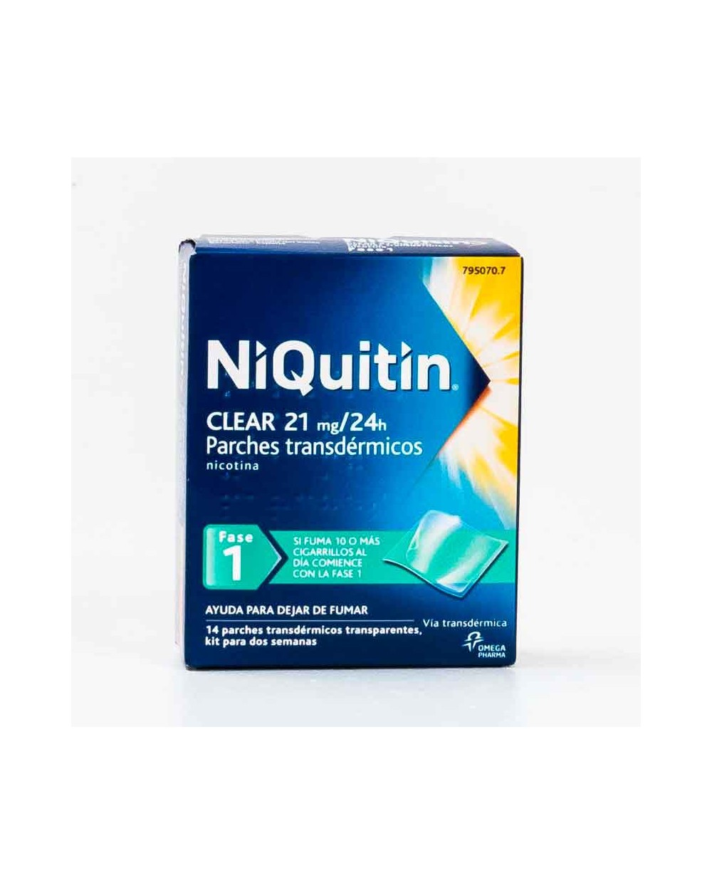 Niquitin CLEAR 21 mg. ayuda para dejar de fumar Fase 1– 14 parches