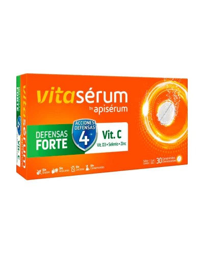 Vitasérum de Apisérum defensas fuertes vitamina C- 30 comprimidos