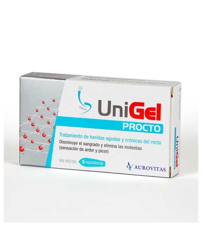 UniGel Procto supositorios para curar fisuras anales – 5 supositorios