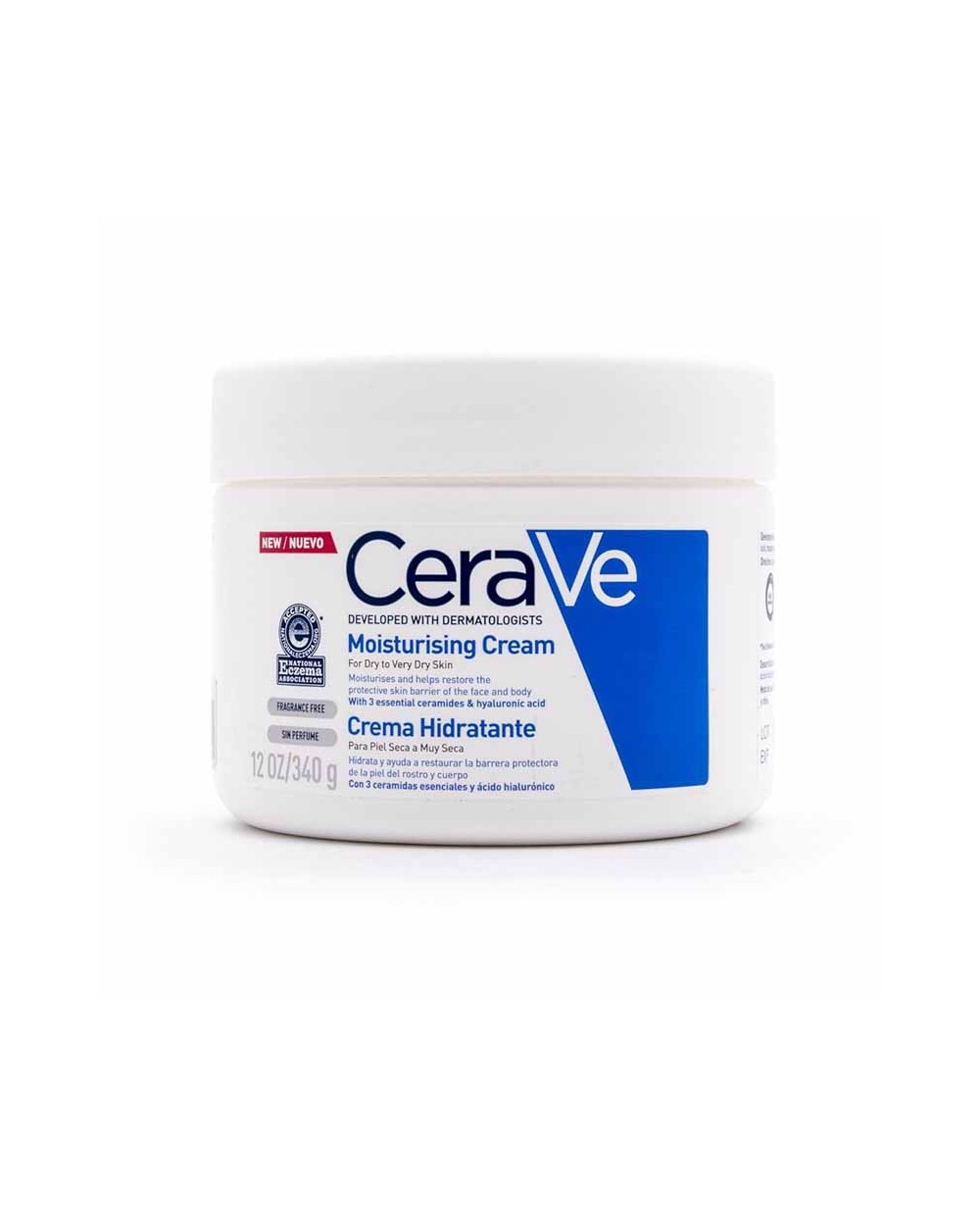 CeraVé Crema Hidratante pieles secas o muy secas rostro y cuerpo - 340 g.