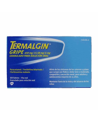 Termalgin Gripe granulado para solución oral -10 sobres