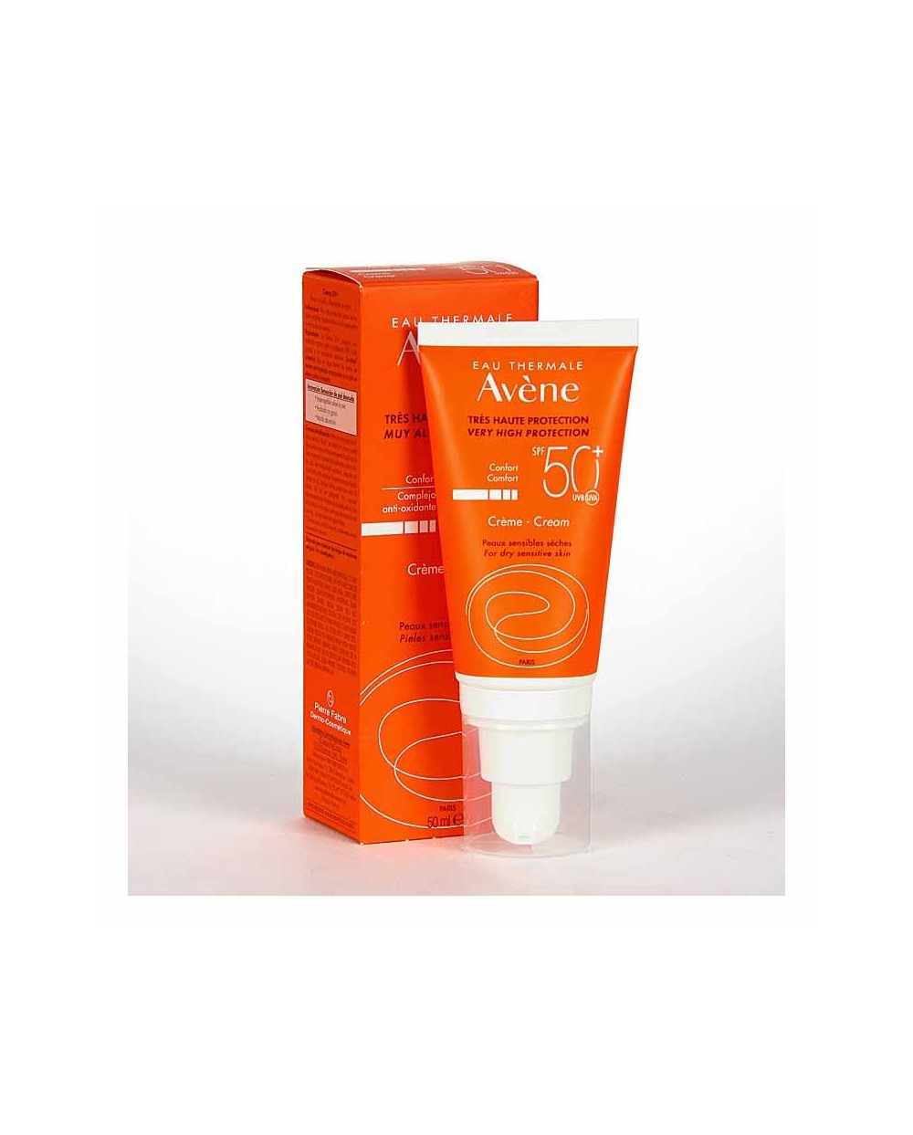 Crema solar SPF50+ Avène pieles sensibles secas - 50 ml