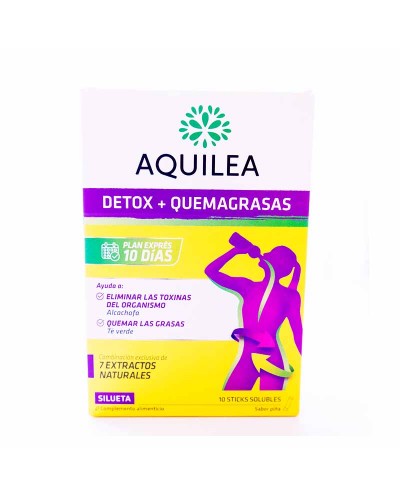 Aquilea Detox + Quemagrasas plan 10 días doble acción - 10 sticks