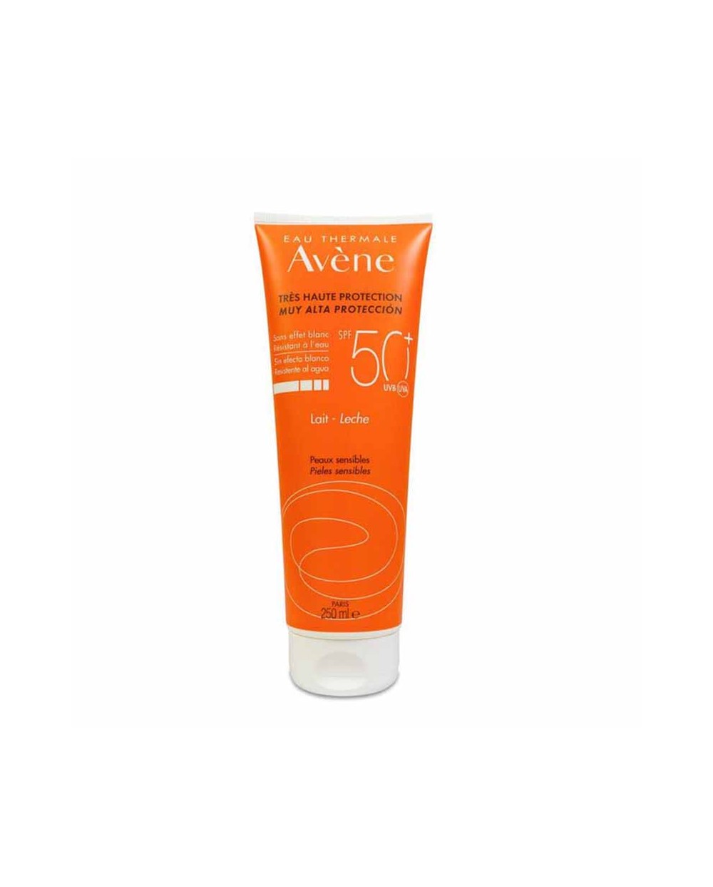 Avène leche protector solar piel sensible SPF50+ - 250 ml.