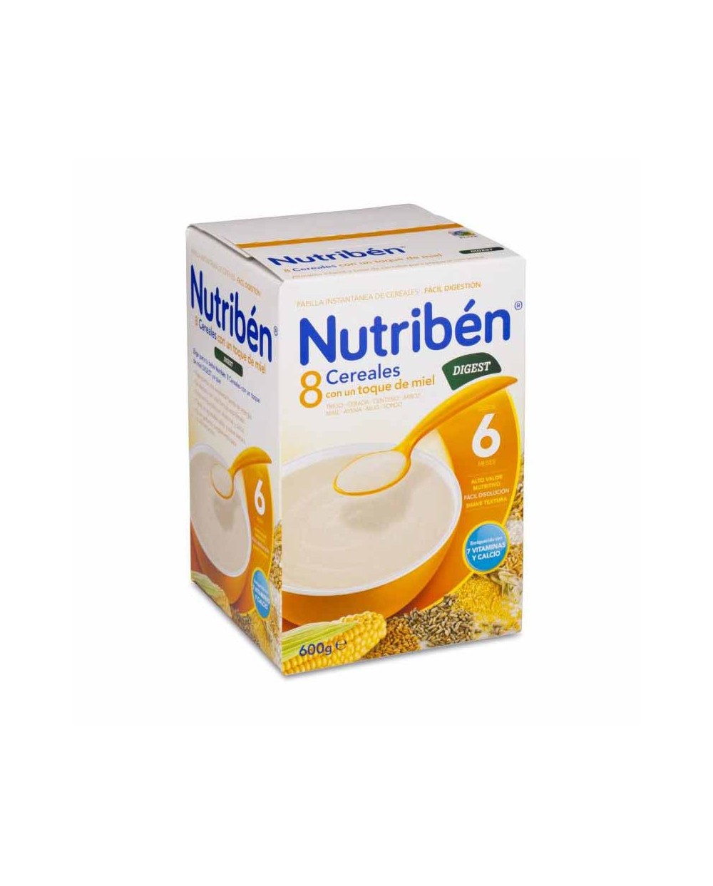 Papilla Nutribén 8 Cereales y Miel con vitaminas y calcio - 600gr.