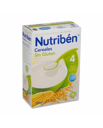 Papilla Nutribén Cereales Sin Gluten enriquecido con vitaminas y minerales - 300gr.