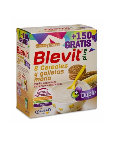 Papilla Blevit Plus Duplo 8 Cereales y Galleta Maria - 600gr.