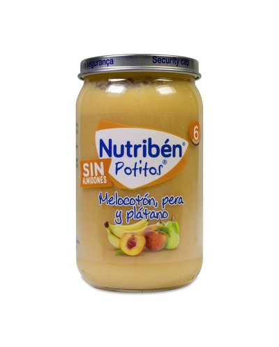 Potito Nutribén melocotón, plátano y pera - niños +6 meses - 235gr.