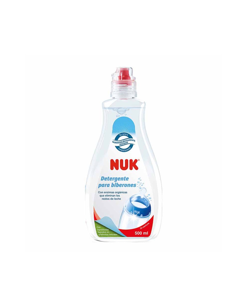 Detergente Nuk para biberones con ingredientes naturales - 500ml.