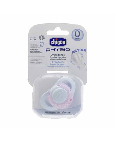 Chupete Chicco Physio Soft con tetina ortodóntica y activa - 0-6 meses