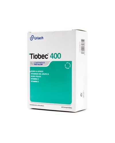 Tiobec 400 40 Comprimidos Fast Solw Uriach - complemento alimenticio