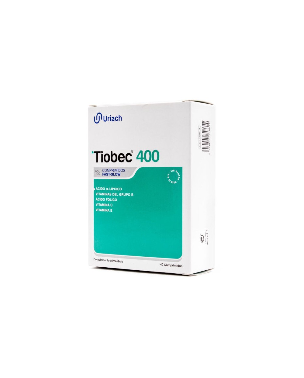 Tiobec 400 40 Comprimidos Fast Solw Uriach - complemento alimenticio