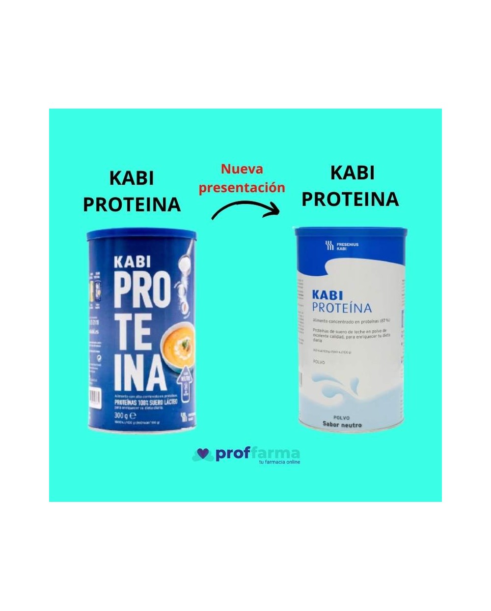 Kabi proteína en polvo 100% suero lácteo – 300 g.