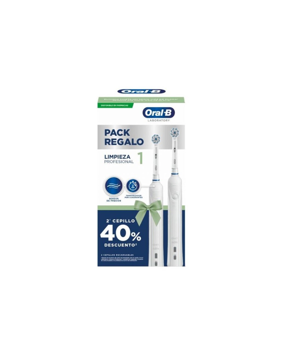Pack Oral-b Cepillo Eléctrico Limpieza Professional 1 Cuidado Encías 2  Unidades