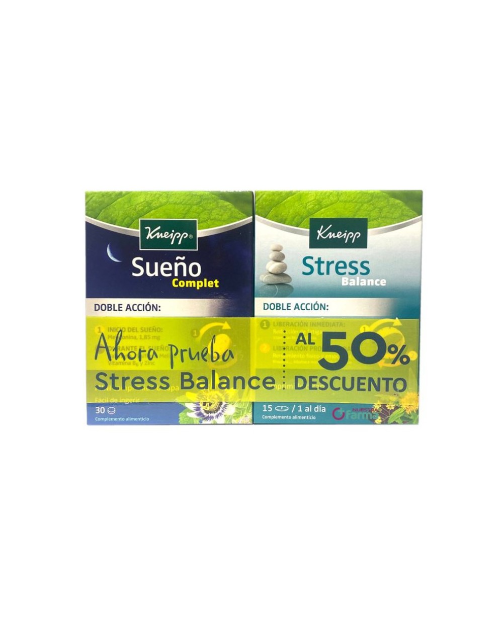 Kneipp Pack Sueño Complet 30 Comprimidos + Stress Balance 15 Comprimidos