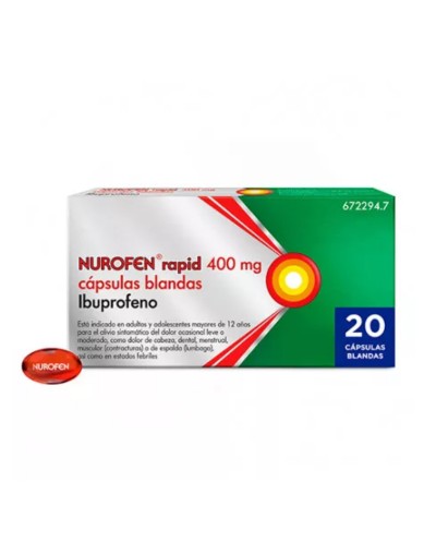 Nurofen Rapid Ibuprofeno 400mg 20 cápsulas blandas