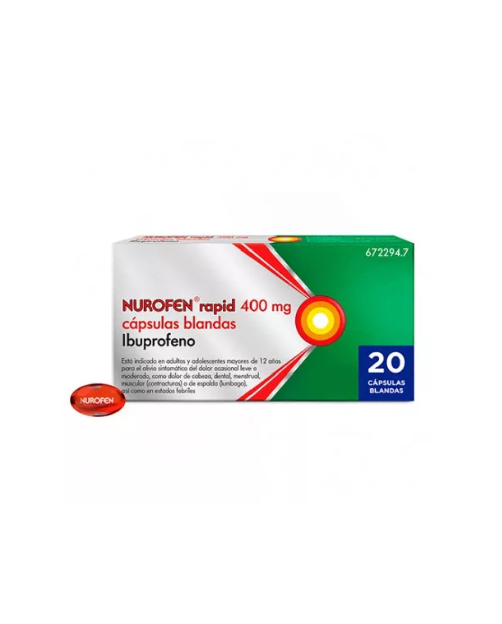 Nurofen Rapid Ibuprofeno 400mg 20 cápsulas blandas