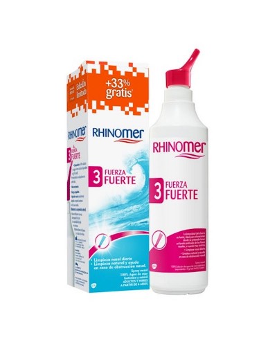Rhinomer Spray Nasal Agua De Mar Fuerza 3 Fuerte Formato XL, 180 Ml
