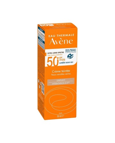 Crema solar SPF50+ Avène pieles sensibles secas con color - 50 ml