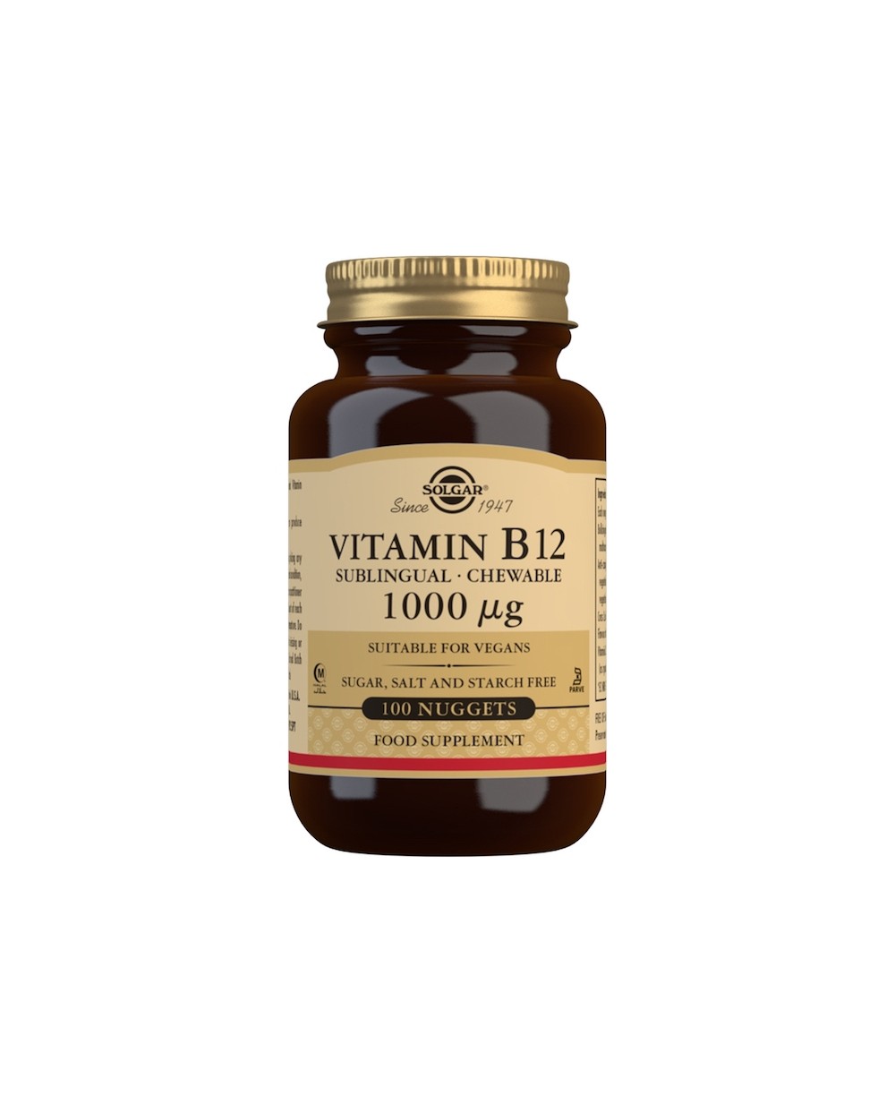 Solgar Vitamina B12 1000Mcg. (Cianocobalamina) - 100 Comprimidos Masticables