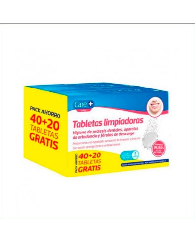 Care+ Pack Tabletas Limpiadoras 40 + 20 tabletas