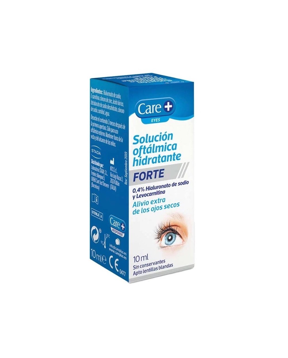 CARE+ Forte Solución Oftálmica Hidratante 0,4% Ácido Hialurónico 10ml
