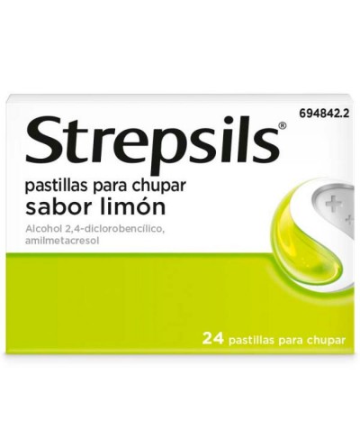Strepsils sin azucar 24 pastillas para chupar sabol limón