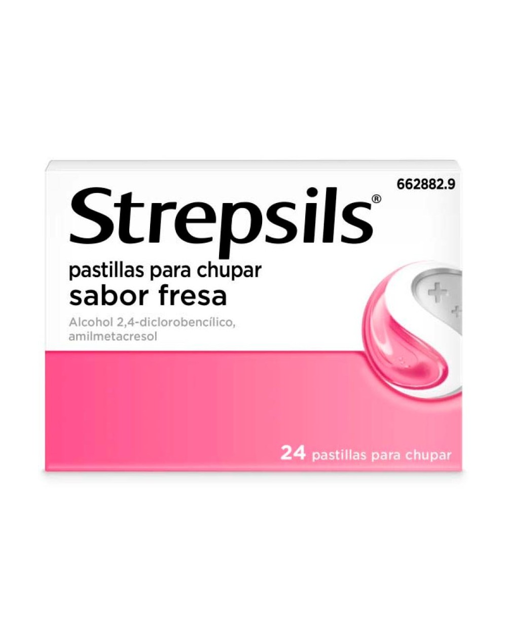 Strepsils sin azucar 24 pastillas para chupar sabor fresa