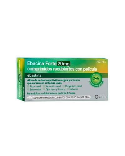 Ebacina Forte 20 mg 10 Comprimidos Recubiertos con Película