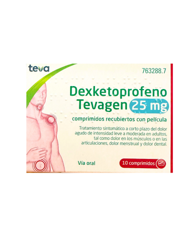 Dexketoprofeno Tevagen 25mg ,10 comprimidos