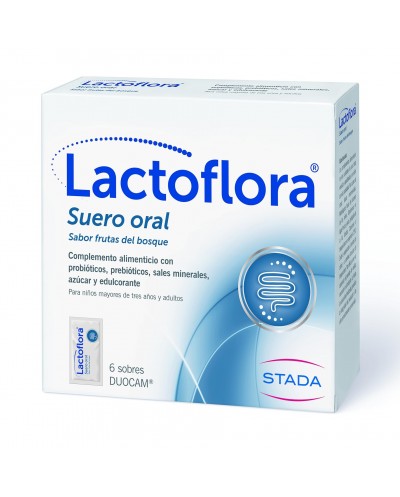 Lactoflora Suero Oral 6 sobres sabor frutos del bosque