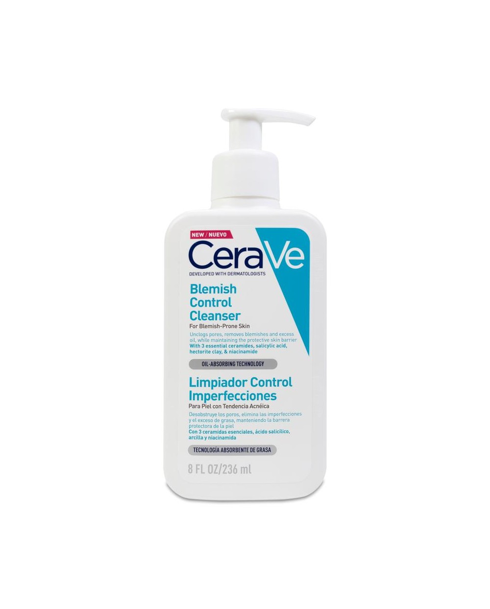 Limpiador control imperfecciones cerave 1 envase 236 ml