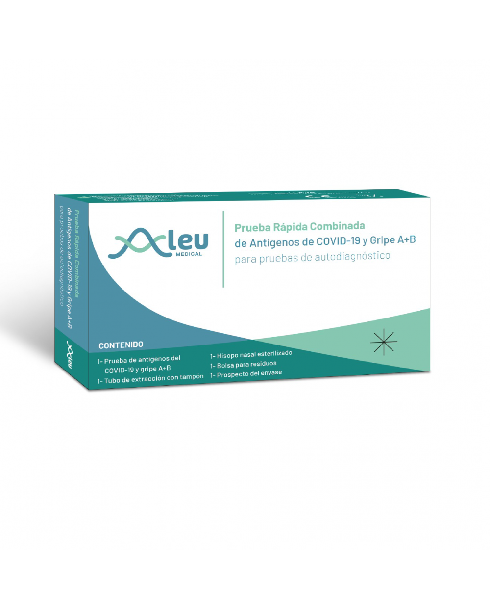 TEST NASAL COMBINADO AUTODIAGNOSTICO ANTIGENOS SARS-COV-2 Y GRIPE A/B (ALEU MEDICAL)