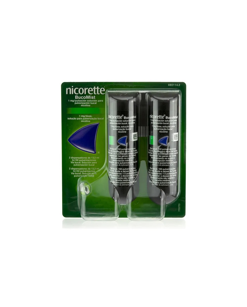 nicorette bucomist 1 mg/pulsacion solucion para pulverizacion bucal 2 envases 13,2 ml (150 dosis)
