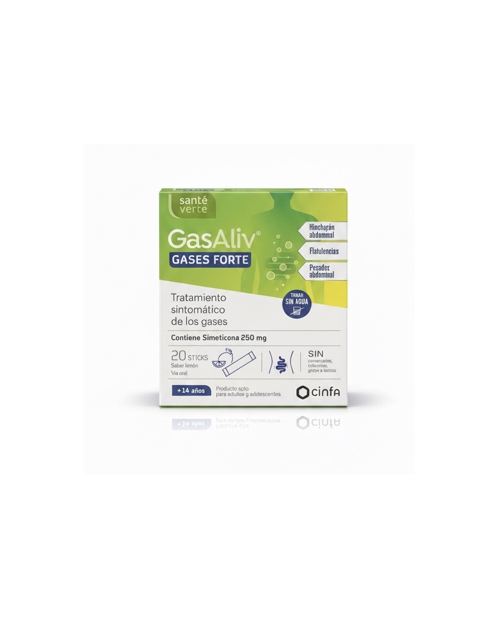 GASALIV GASES FORTE 20 STICKS 250 MG
