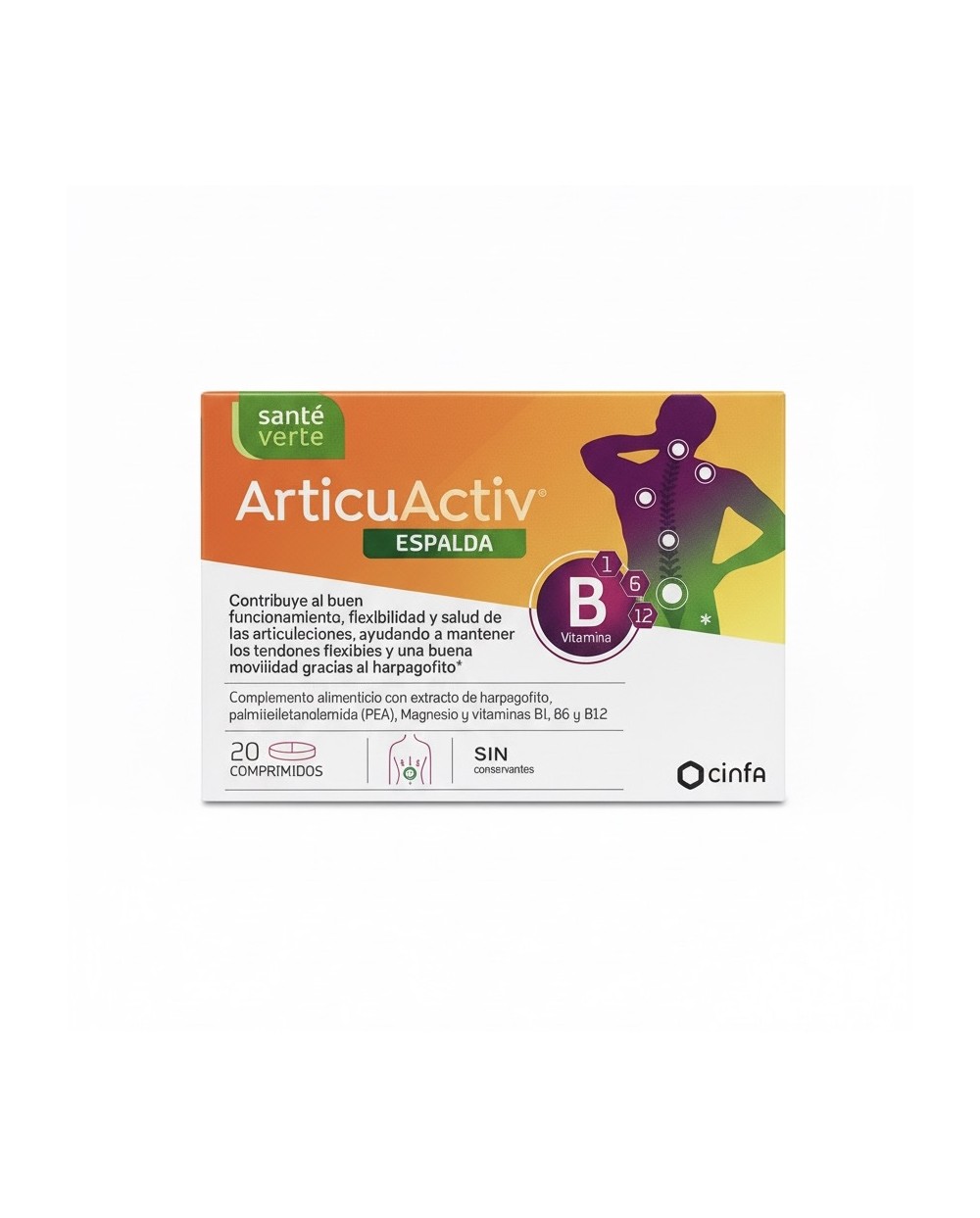 ARTICUACTIV DOLOR DE ESPALDA REDUCE LA INFLAMACIÓN 20 COMPRIMIDOS