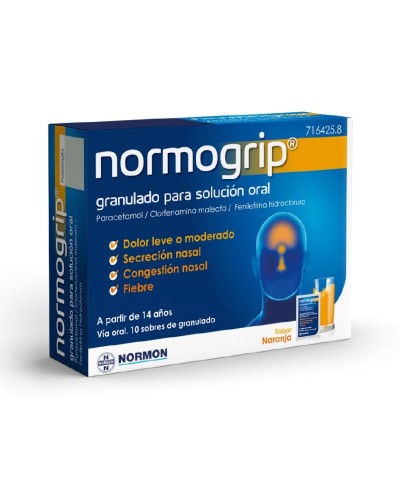 Normogrip sobres granulado para solución oral 10 sobres