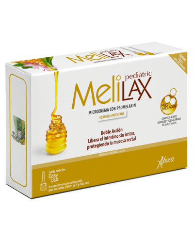 Melilax Pediatric
Microenema con Promelaxin
6 Microenemas desechables con cubrecánula de 5 g cada uno