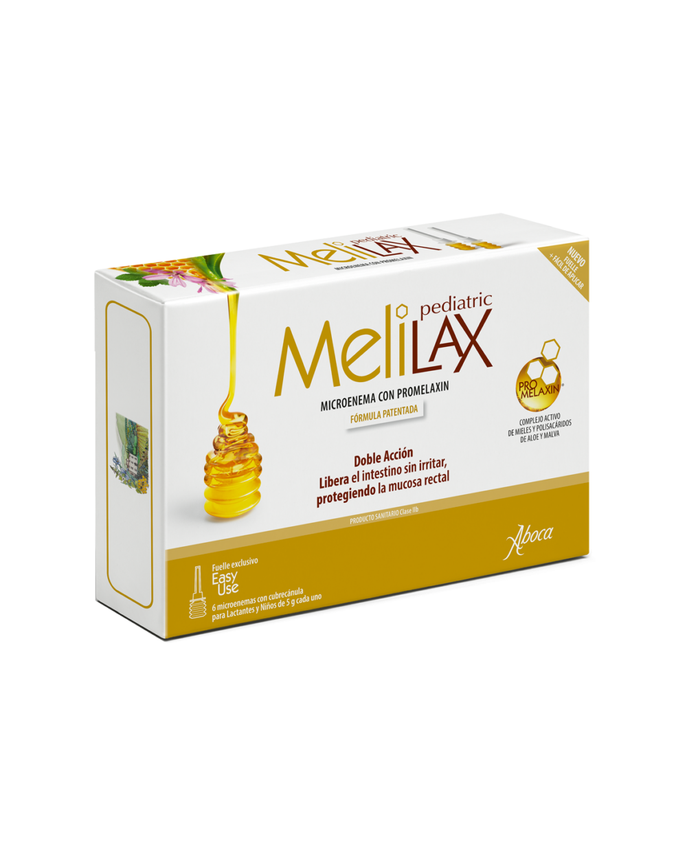 Melilax Pediatric
Microenema con Promelaxin
6 Microenemas desechables con cubrecánula de 5 g cada uno