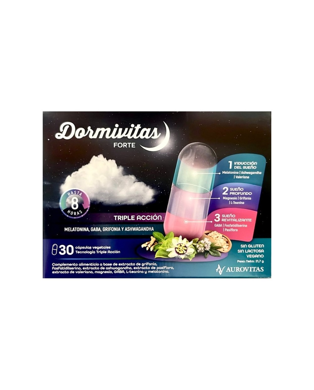 Dormiditas Forte - 30 cápsulas vegetales