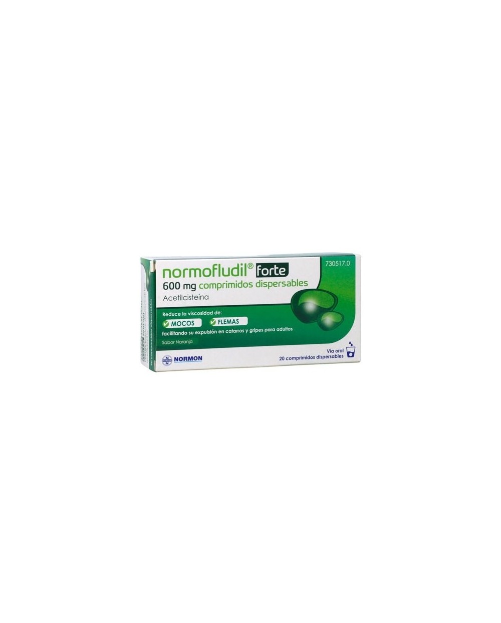 Normofludil Forte 600 mg 20 comprimidos
