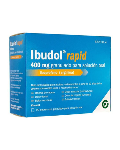 Ibudol rapid 400mg. granulado para solución
